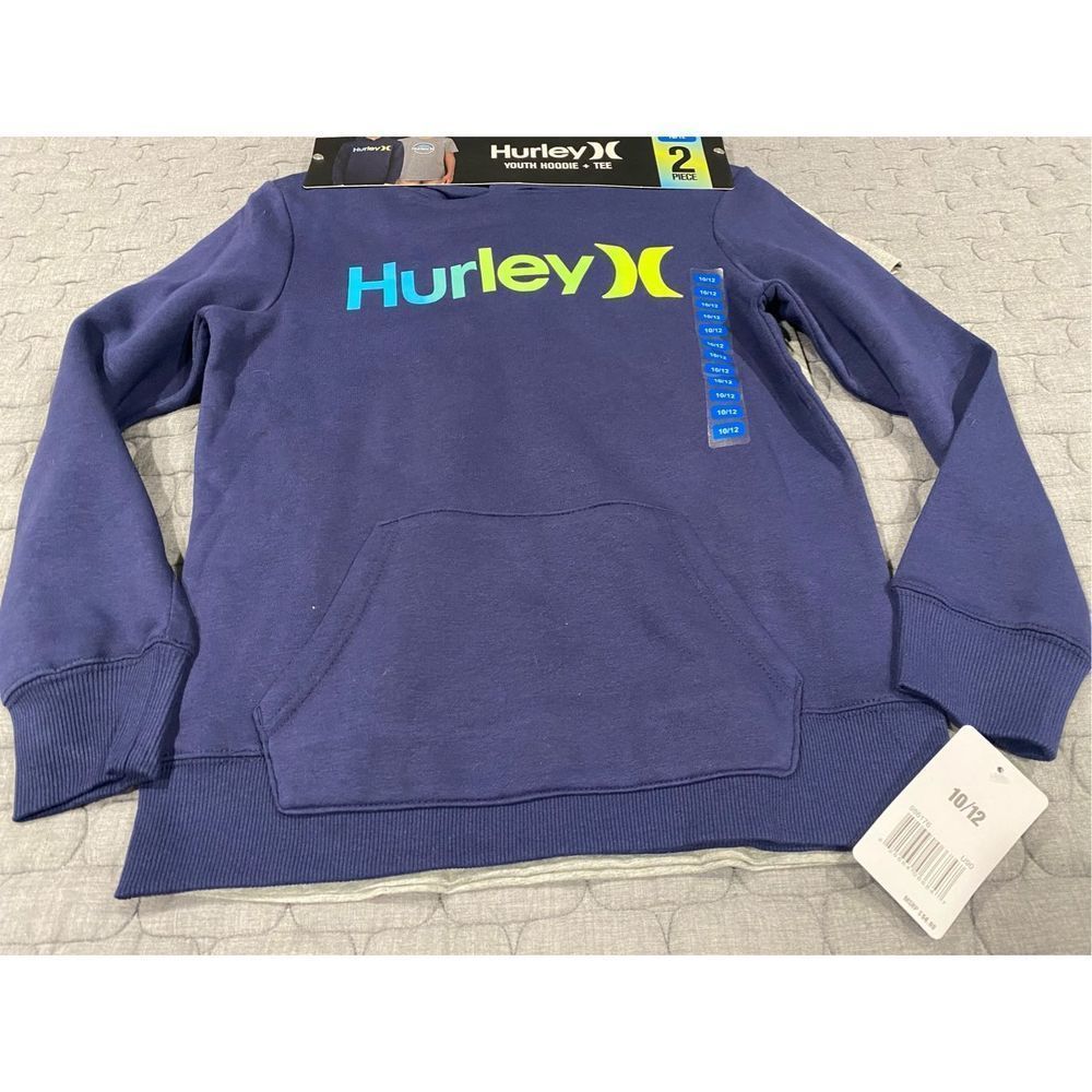 NWT boys 2 piece sweatshirt and t shirt.  By Hurley.  Size 10/12